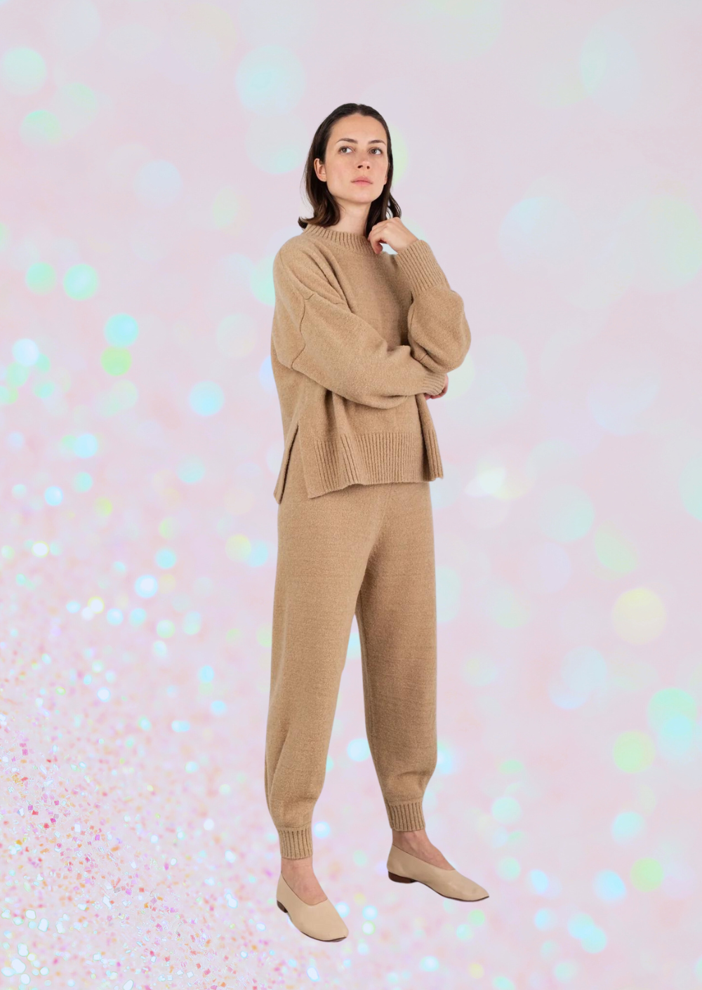 Micaela Greg Vela Knit Pant in Camel