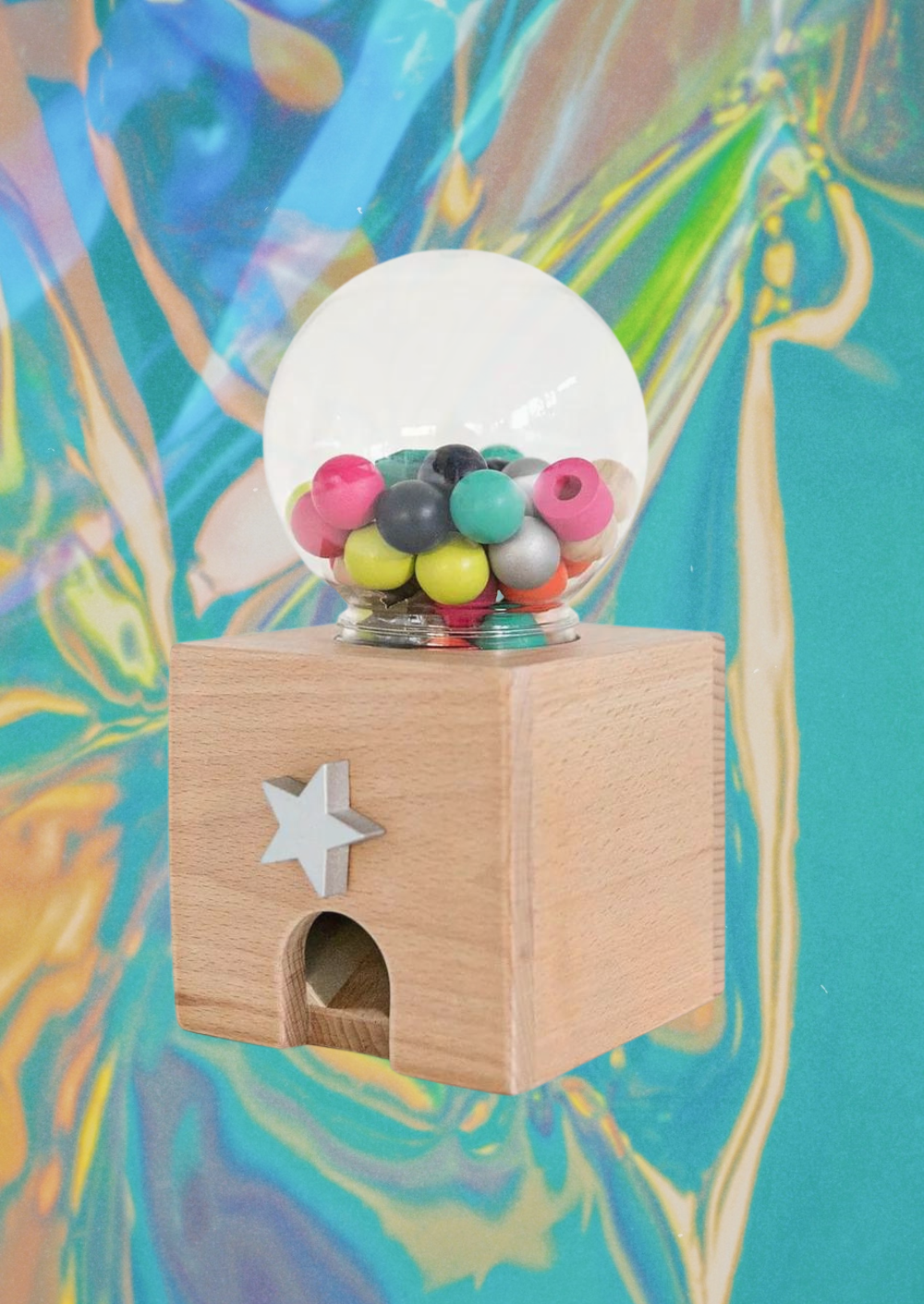 Gatcha Gatcha Wooden Gumball Dispenser