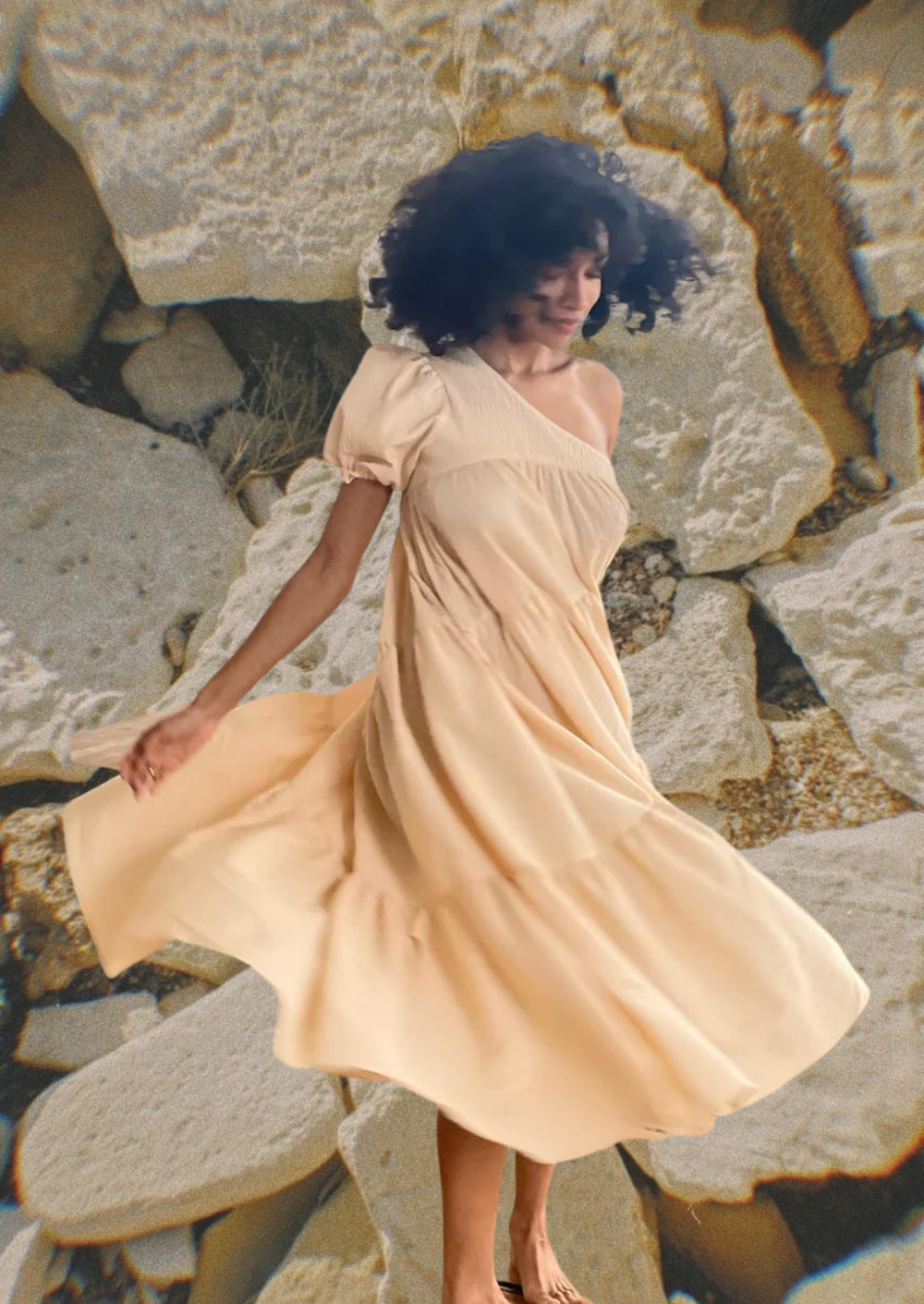 Et Tigre Yang Dress Apricot