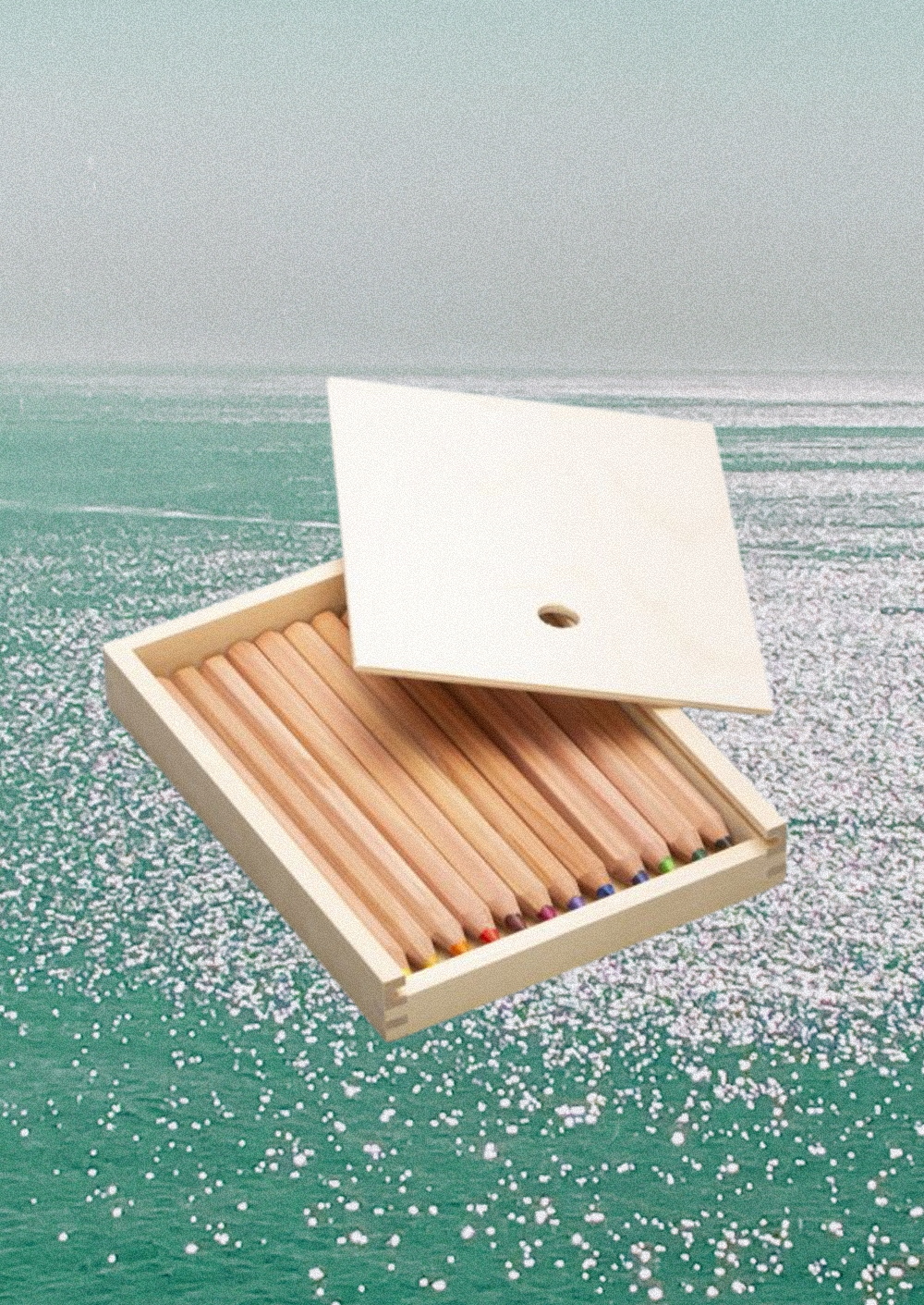 Colored Pencil Wooden Box
