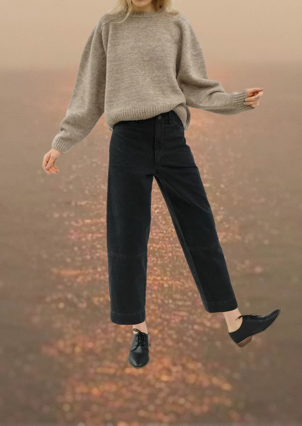 Micaela Greg Seamed Jean Faded Black