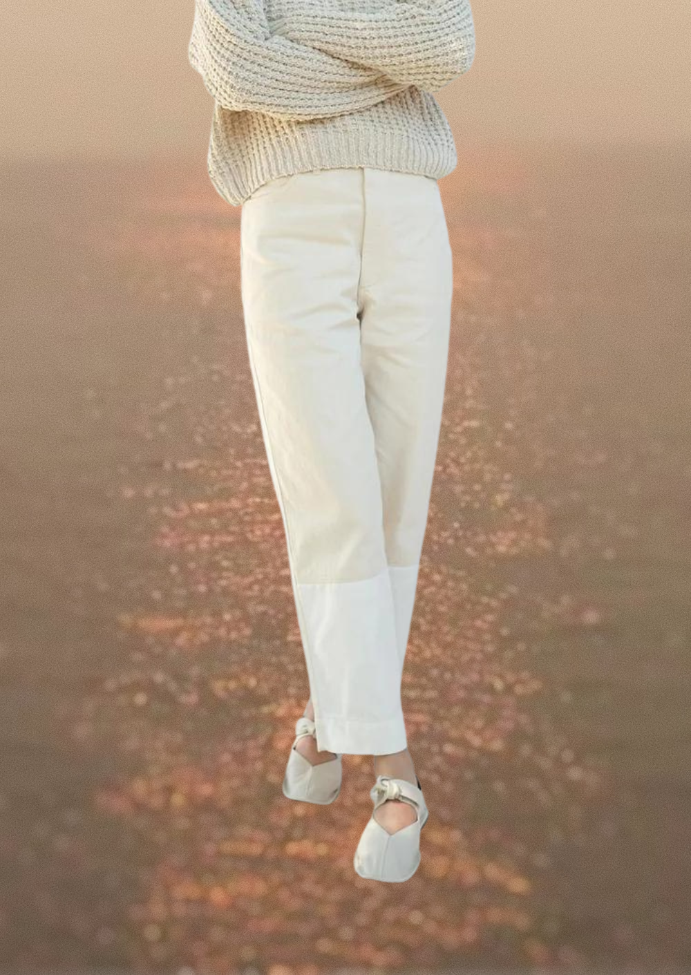 Micaela Greg Seamed Jean Cream