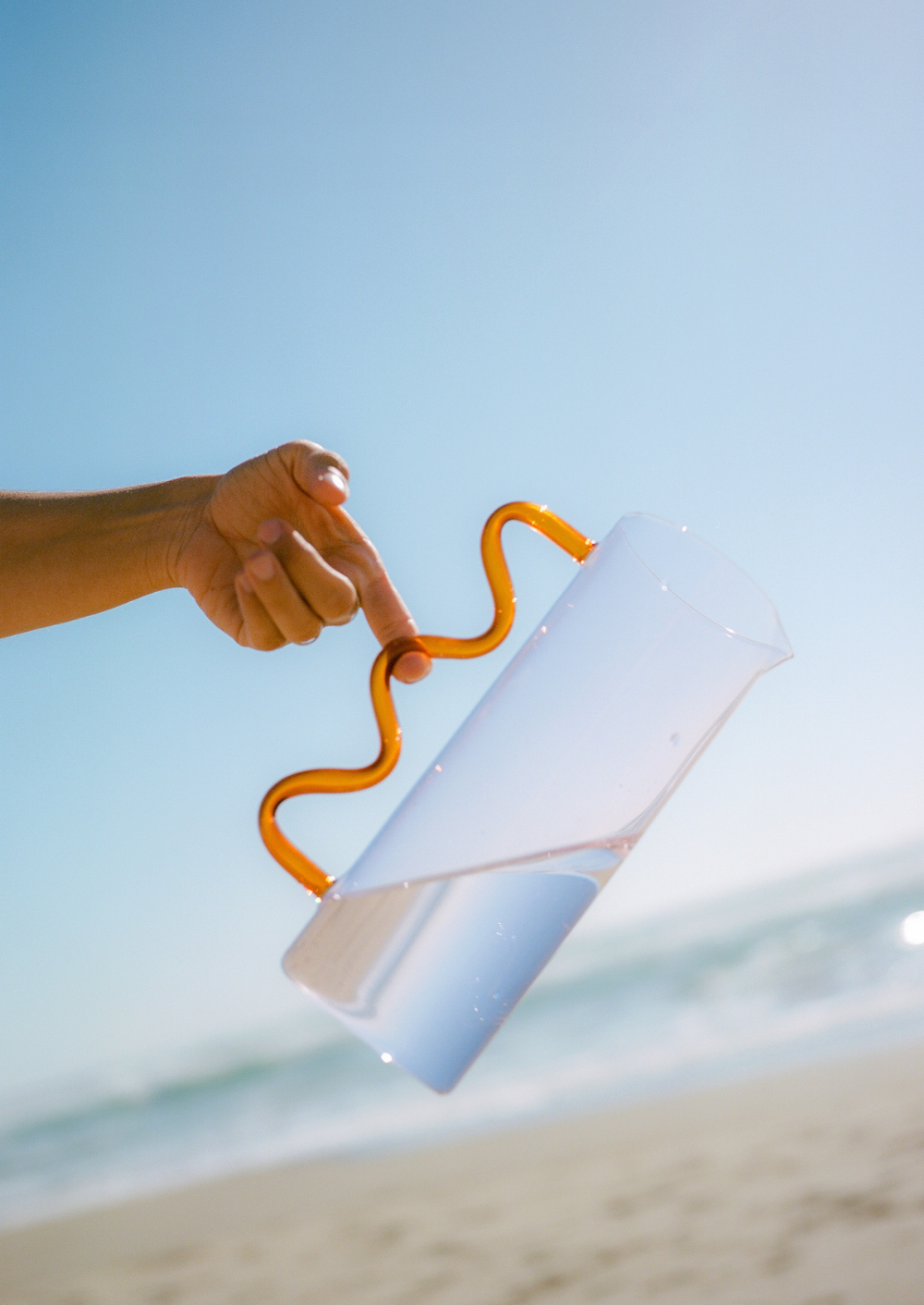 Sophie Lou Jacobsen Wave Pitcher Pink & Amber