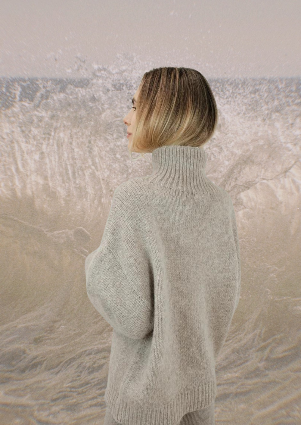 Micaela Greg Funnel Neck Sweater